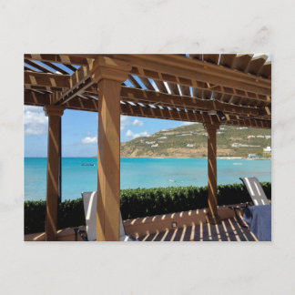 Cartão Postal Divi Little Bay SXM poolside pergola