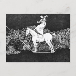 Cartão Postal Dividir pontual, Claro Folly de Francisco Goya