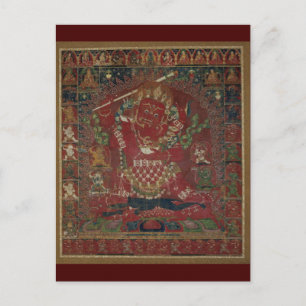 Cartão Postal Divindade budista tibetana Rakta Yamari