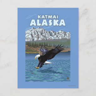 Cartão Postal Divisor Bald Eagle - Katmai, Alaska