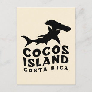 Cartão Postal Divisor de Hammerhead da Ilha dos Cocos da Costa R