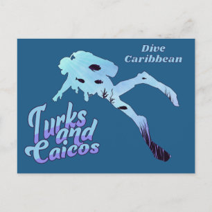 Cartão Postal Divisor de Texto Personalizado e Caicos
