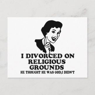 Cartão Postal Divórcio engraçado