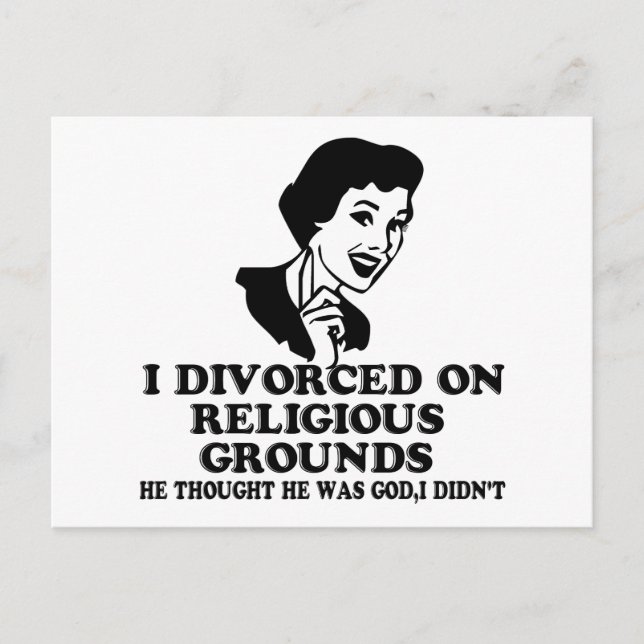 Cartão Postal Divórcio engraçado (Frente)