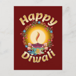 Cartão Postal Diwali Festival das Luzes Hindu Sikh Jain