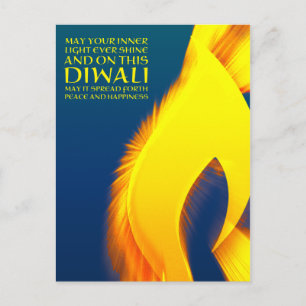 Cartão Postal diwali inspiration inner light burst