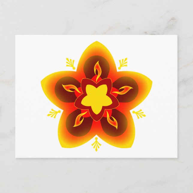 Cartão Postal diwali rangoli (Frente)