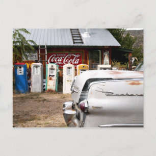 Cartão Postal Dixon, New mexico, os Estados Unidos. Carro