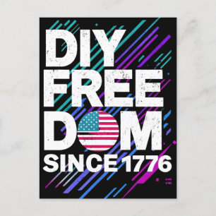 Cartão Postal DIY Freedom Desde a Design baseada em texto de 177