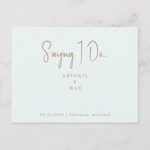 Cartão Postal Dizendo Sim Foto de Casamento Salve a Data