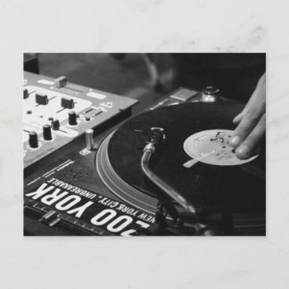 Cartão Postal DJ vinil giratório 1