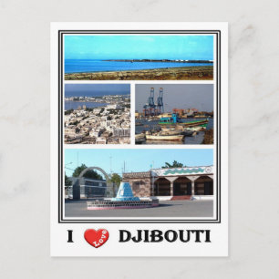 Cartão Postal Djibouti - I Love -