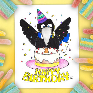 Cartão postal do 1º ANIVERSÁRIO, por Nicole Janes