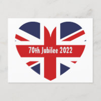 Cartão postal do 70 Jubilee 2022 England Flag