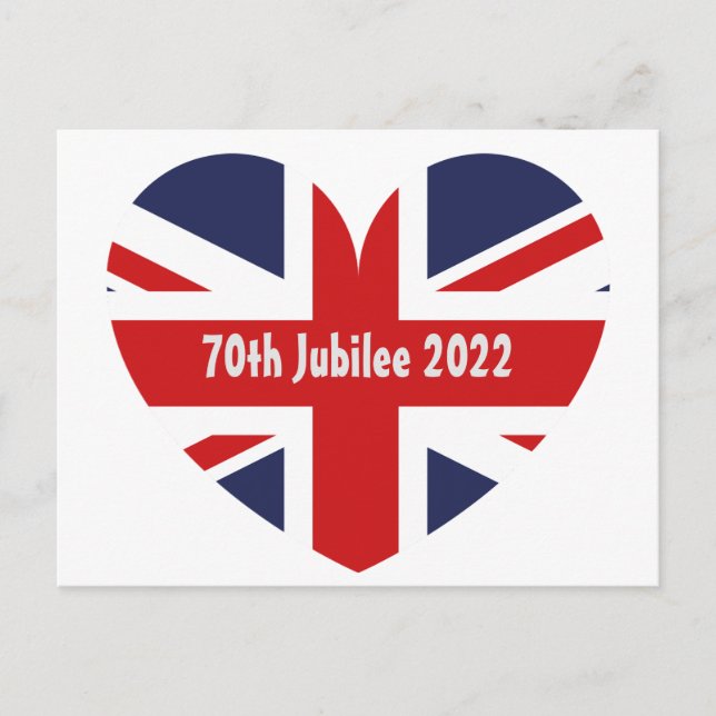 Cartão postal do 70 Jubilee 2022 England Flag (Frente)