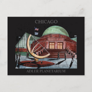 Cartão postal do Adler Planetarium Randsom Art Ch