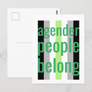 cartão postal do agender pessoas