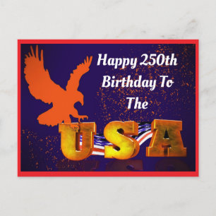 Cartão postal do Águia EUA 250º Aniversário