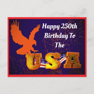 Cartão postal do Águia EUA 250º Aniversário
