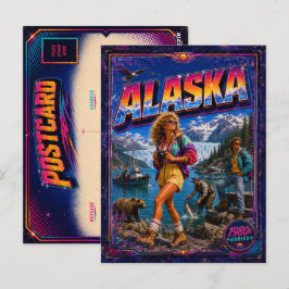 Cartão postal do Alasca dos anos 80 retrô
