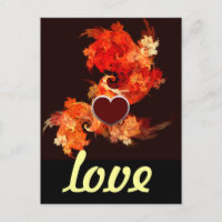 Cartão Postal do Amor dos Pássaros de Fogo Dançant