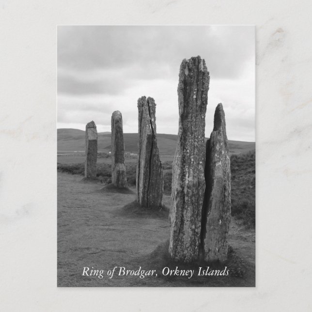 Cartão postal do Anel de Brodgar, Ilhas Orkney (Frente)