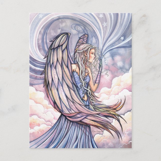 Cartão Postal do Anjo por Molly Harrison (Frente)