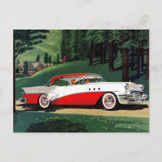 Cartão postal do anúncio Vintage Buick (Frente)