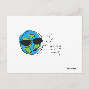 cartão postal do aquecimento global