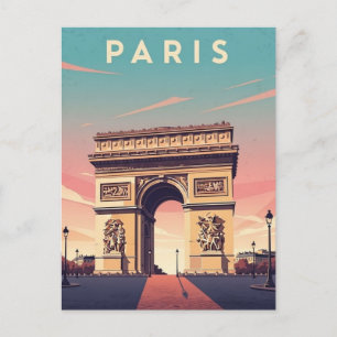Cartão Postal do Arco do Triunfo de Paris