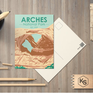 Cartão postal do Arco Duplo do Parque Nacional Arc