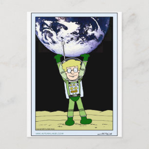 Cartão postal do Autumn Lake "LUNAR TOURIST"