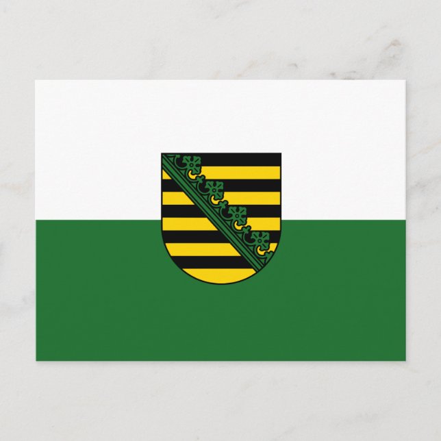 Cartão postal do Bandeira da Saxónia (Frente)
