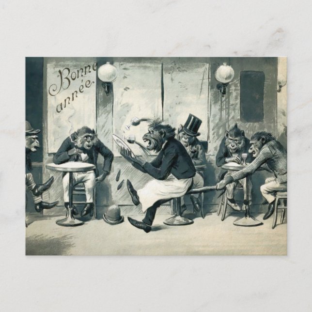 Cartão postal do Bar Macaco Vintage (Frente)