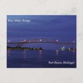 Cartão postal do Blue Water Bridge ao anoitecer