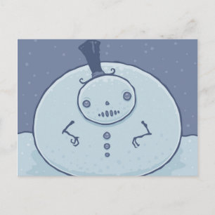 Cartão postal do boneco de neve roliço