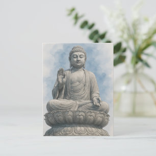 Cartão postal do Buda em Aquarela – Arte Espiritua