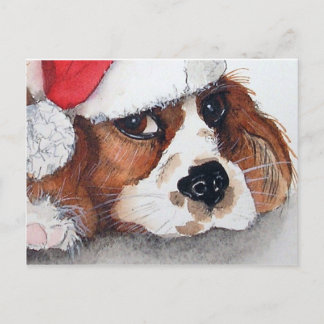 Cartão postal do cachorrinho de Natal.