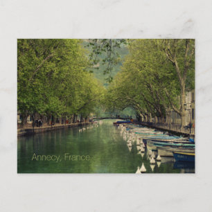 Cartão postal do Canal de Vassé, Annecy, França