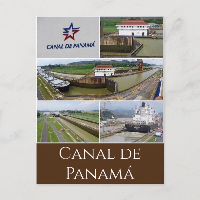 cartão postal do canal do panamá (Frente)