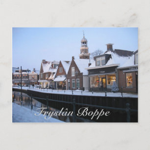Cartão postal do Canal Fryslân Boppe Lemmer