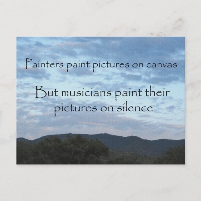 Cartão postal do Canvas de um Músico (Frente)