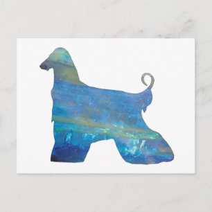 Cartão postal do cão afegão Opal