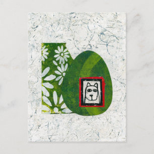 Cartão postal do cão no jardim