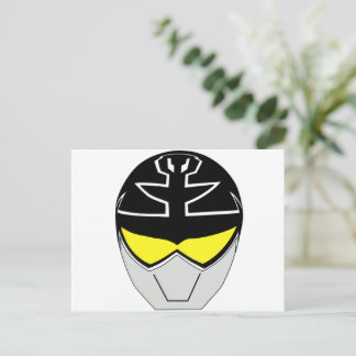 Cartão postal do capacete de prata super mega Goka