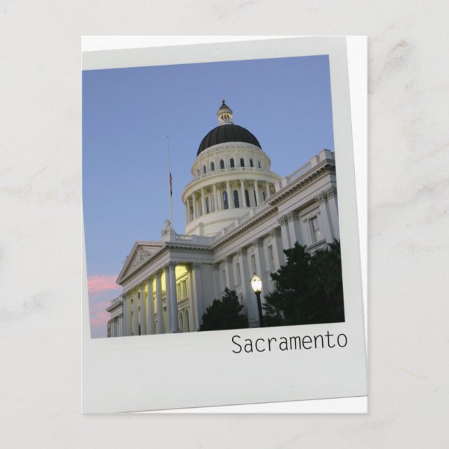 Cartão postal do Capitólio de Sacramento Californi (Frente)