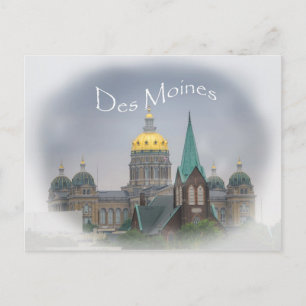 Cartão postal do Capitólio Des Moines