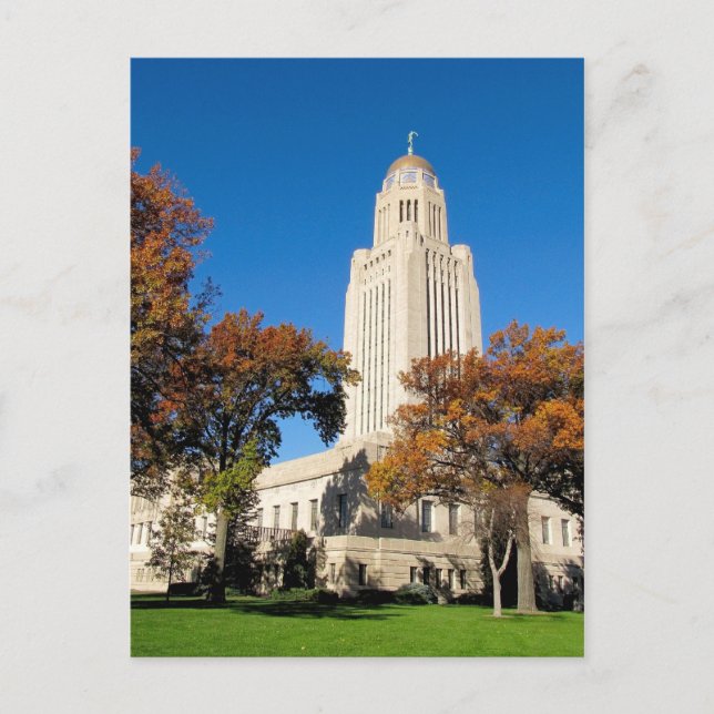cartão postal do Capitólio Estadual de Lincoln, NE (Frente)