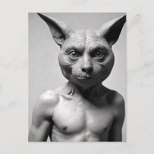 Cartão postal do Cara do Gato Estranho (Frente)