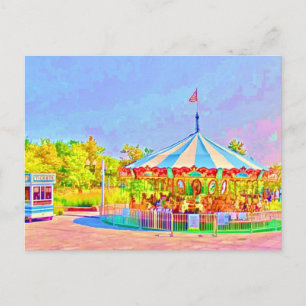 Cartão postal do Carousel de Boston por Shawna Mac